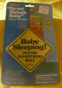 Safety 1st Do Not Disturb Baby Sign 1985 Original Sealed Packaging Durable Mount - Picture 1 of 9