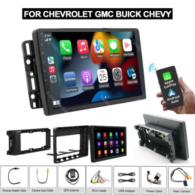 Radio estéreo para automóvil Android 13 WIFI CarPlay GPS navegación para GMC Yukon Chevy Silverado Foto 1 de 4