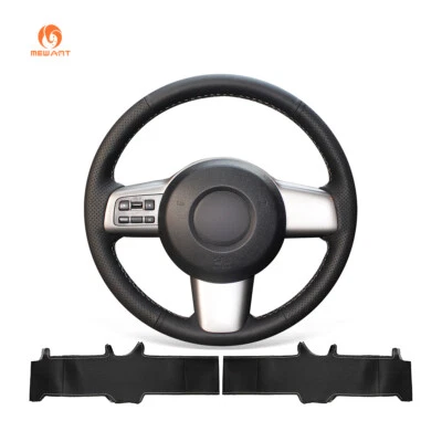 MEWANT DIY Black Artificial Leather Steering Wheel Cover for Mazda 2 2011-2014 - Image 1 of 4