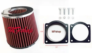 RED Air Intake Filter + MAF Sensor Adapter W/screws For 99-04 Ford Mustang 3.8L - Picture 1 of 1