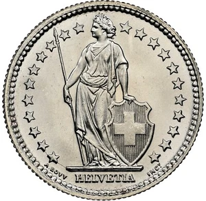 Suiza - 1941 Confederación 2 Francos - NGC MS67 - TOP POP ¡NINGUNO MEJOR! - Imagen 1 de 4