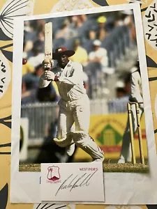 Richie Richardson West Indies Cricketer Signed White Card - Picture 1 of 1