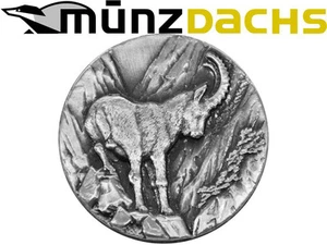 $2 Dollar Capricorn Ultra High Relief Niue Island .999 1 oz fine silver 2014 - Picture 1 of 1