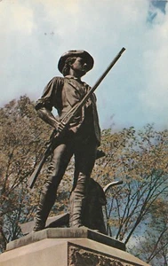 *Massachusettes Postcard-"The National Guard Minuteman Statue" /Concord/ - Picture 1 of 2