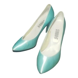 Studio 6 Dyeable Satin Pumps Blue Women's US Size 6  - Picture 1 of 7