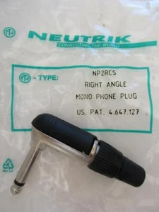 (1x) Conector NEUTRIK NP2RCS 1/4" Delgado Ángulo Recto Macho Mono TS Enchufe NP2RX NUEVO EN PAQUETE - Imagen 1 de 1