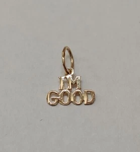  New 14k Yellow Gold I'm Good Charm Pendant  - Picture 1 of 3