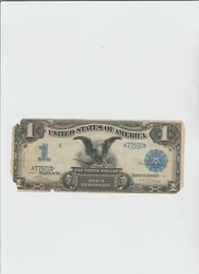 Sharp 1899 $1 Black Eagle Silver Certificate with Low Serial Number (A77570) - Picture 1 of 5