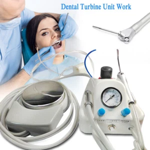 Neu 4-Loch tragbare Dentallabor Luft Turbine Einheit Kompressor Liefereinheit Maschine - Bild 1 von 13