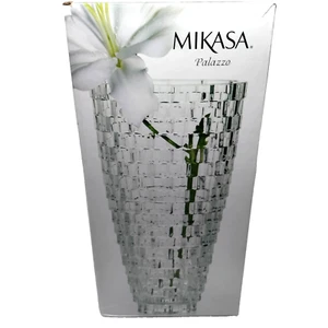 Mikasa Palazzo Kristallglas Korbgeflecht 12" Vase offene Box - Bild 1 von 16