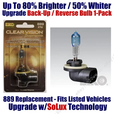 Lâmpada reversa de backup de atualização 1pk até 80% mais brilhante 50% mais branca EiKO 889 CVSU-BP - Imagem 1 de 3