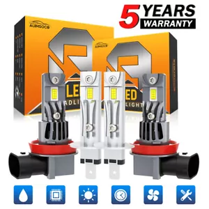 For Ford Fiesta 2014-2018 4x 6000K White LED Headlight High/Low Beam Bulbs Kit - Picture 1 of 16