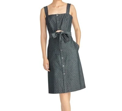 Rachel Roy женщин 6 серый графит стежок Dot карманы рубашка на пуговицах платье новый с Ярлыками - Изображение 1 из 4