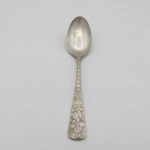 Antiker Wm Rogers Adler x 2 The Nicholson Teelöffel Teelöffel Victorian Floral - Bild 1 von 6