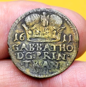 1611 Transylvania Gabriel Bathory Groschen -SCARCE COIN - Picture 1 of 2