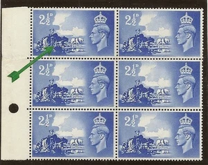 Sg C2b 1948 Kanalinseln gelistete Sorte - "Linie über Rad" postfrisch - Bild 1 von 1