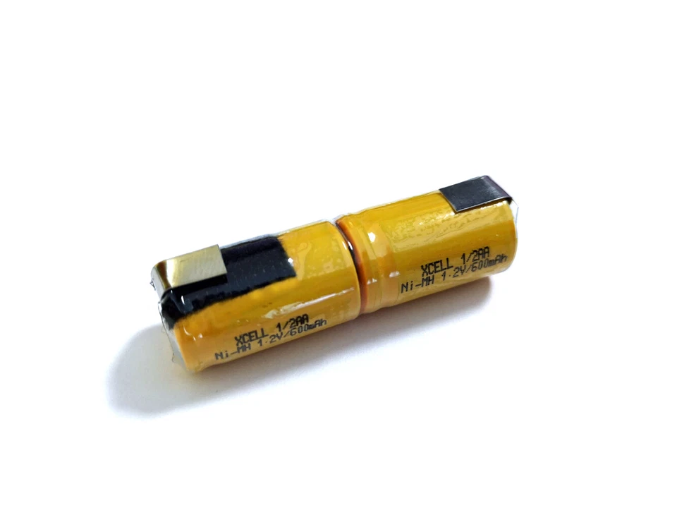 Batería 2,4V 2 Columnas 1/2AA NiMH con Bandera de Soldadura en U para Afeitadora Camry CR2915 DC3V - Imagen 1 de 1