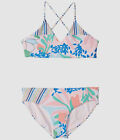 $64 Maaji Girls Pink Printed Exuma Cay Adjustable Bikini Set Swimwear Size 2