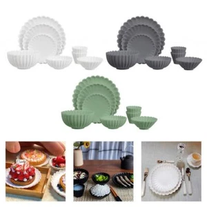 8 Pz Miniatura Casa Delle Bambole Accessori Per La Cucina 1:6 Piatto Ciotola - Foto 1 di 9