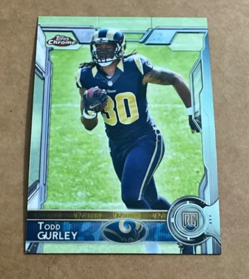Fútbol americano radiocontrol Topps 2015 cromado # 110 Todd Gurley novato St. Louis Rams Foto 1 de 2