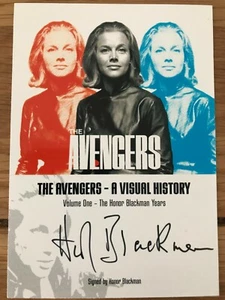 THE AVENGERS - A VISUAL HISTORY: OVERSIZED AUTOGRAPH CARD: HONOR BLACKMAN - Picture 1 of 1