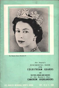 1960 QUEEN ELIZABETH vtg musical program COLDSTREAM GUARDS / CAMERON HIGHLANDERS - Picture 1 of 7