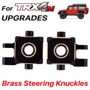 2x Brass Knuckles Steering Block Knuckle per Traxxas RX-4M 1/18 RC Crawler auto - Foto 1 di 14