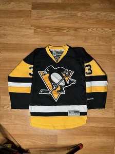 Pittsburgh Penguins Olli Maatta Reebok Jersey Kids Small Black Nhl Hockey Y2K - Picture 1 of 5