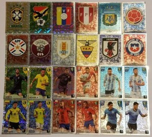 CONMEBOL COPA AMERICA BRASIL 2019 FOIL, EMBLEMS, ACTION, SHINY CARDS.
