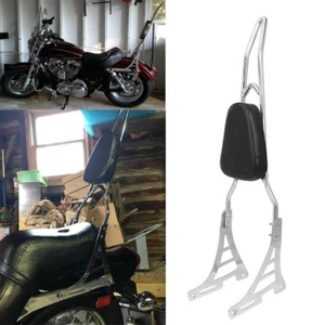 Chrome Detachable Passenger Sissy Bar Backrest For Harley Sportster XL883 1200 - Picture 1 of 12