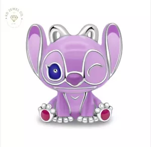 Stitch Charm ANGEL Pink Charm S925 Pendant for Bracelet Inc. Gift Bag - Picture 1 of 2