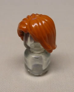 NUEVO Lego Minifigura Cabello NARANJA OSCURO Longitud Media Alembrada con Parte Central - Imagen 1 de 2