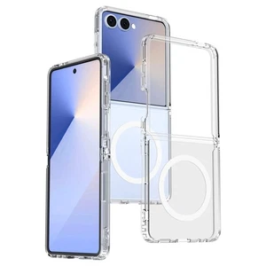 Funda Magnética Mag Safe Brillante Cristal Transparente Abatible 7 6 para Samsung Galaxy Z - Imagen 1 de 8