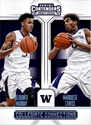 2016-17 Panini Contenders Collegiate Connections Dejounte Murray Marquese Chriss - Image 1 of 2