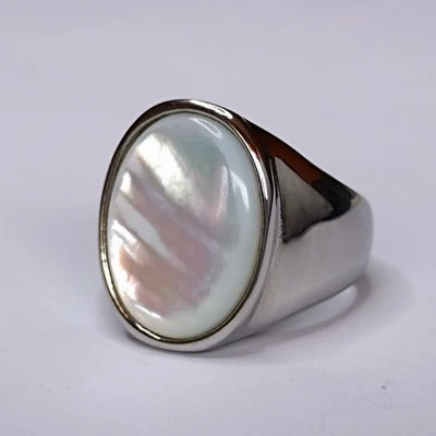 Perlmutt Ring / Muschel Ring / NEU Größe 10 / Ø 19,8 mm / 62,2 mm - Bild 1 von 4