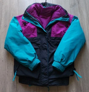 Vintage Columbia Vamoose 3-in-1 Womens Jacket SM Purple Teal Radial Sleeve Liner - Picture 1 of 24