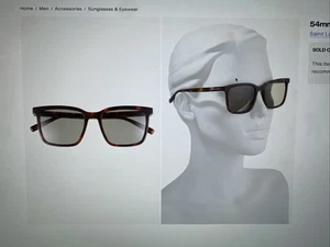 Gafas de sol para hombre ysl marrón tortuga nuevas - 54 mm cuadradas - Imagen 1 de 7