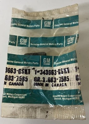 Junta calefactora obturadora genuina GM 343663 para Chevrolet, Buick, Oldsmobile NOS Foto 1 de 2