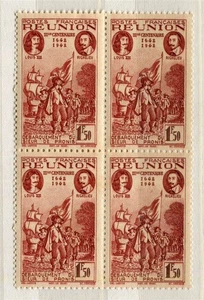 FRENCH COLONIES; REUNION 1943 Affiliation Anniversary MINT MNH BLOCK of 4, 1.5Fr - Picture 1 of 1
