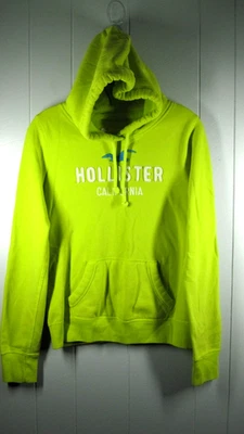 Hollister Hoodie Teens L Yellow Spell Out Logo Pullover Pocket Hood Retro Y2K - Image 1 of 4