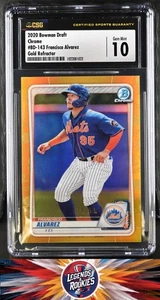 2020 Draft BD-143 Francisco Alvarez Gold Refractor /50 CSG 10 - Bild 1 von 2