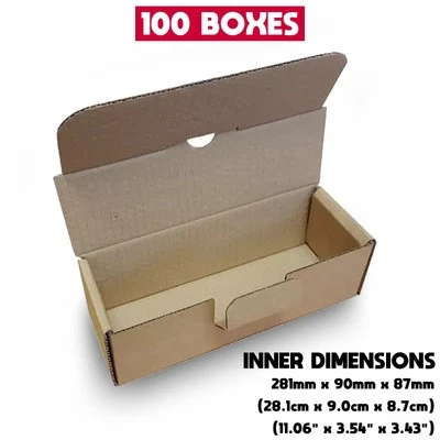 Brown Die Cut Mailing Postal Parcel Postage Shipping Cardboard Boxes 1L Bottle - Image 1 of 3