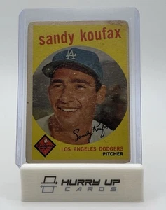 1959 Topps Baseball #163 Sandy Koufax - Los Angeles Dodgers - Picture 1 of 2