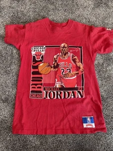 Vintage 90s Michael Jordan Nutmeg Trading Card Player T-Shirt Chicago Bulls YM - Picture 1 of 7