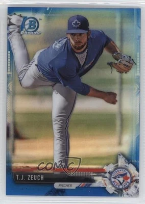 2017 Bowman Draft Chrome Blue Refractor 70th Anniversary /200 TJ Zeuch #BDC-68 - Image 1 of 2