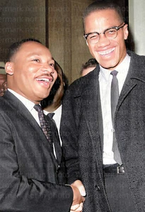 Martin Luther King & Malcolm X 13X19 RARE COLOR POSTER Photo 1903 REMASTERED - Picture 1 of 1