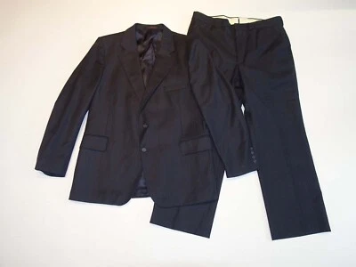 Traje English Manor Para Hombre 2 Botones Talla 42 Regular 36 x 28 Azul Marino 100% Lana Foto 1 de 4