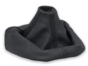 FOR PORSCHE BOXSTER 987 05-12 GEAR SHIFT BOOT GAITER COVER LEATHER STITCH BLACK - Foto 1 di 5