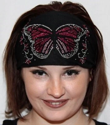 Mariposa monarca/rosa/apertura en la parte posterior por diademas de diamantes de imitación ¡Las mejores! Foto 1 de 2