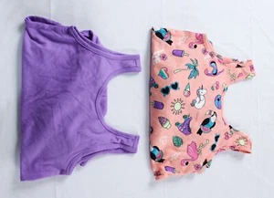 The Children's Place Girl's 2-Pack Vacation Rompers LB3 Peach Paradise Medium - Picture 1 of 7